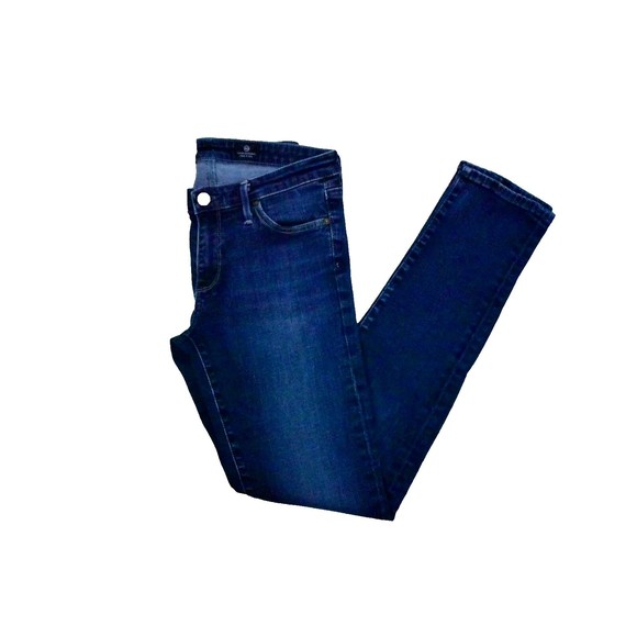 Adriano Goldschmied AG The Stilt Cigarette Leg Jeans Size 27 Low Rise Ankle Blue - Picture 1 of 13